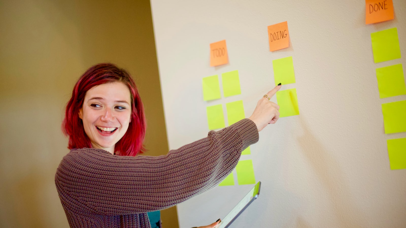 Agile planning with sticky notes